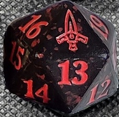 MTG Murders at Karlov Manor D20 Spin Down Die Dice Red